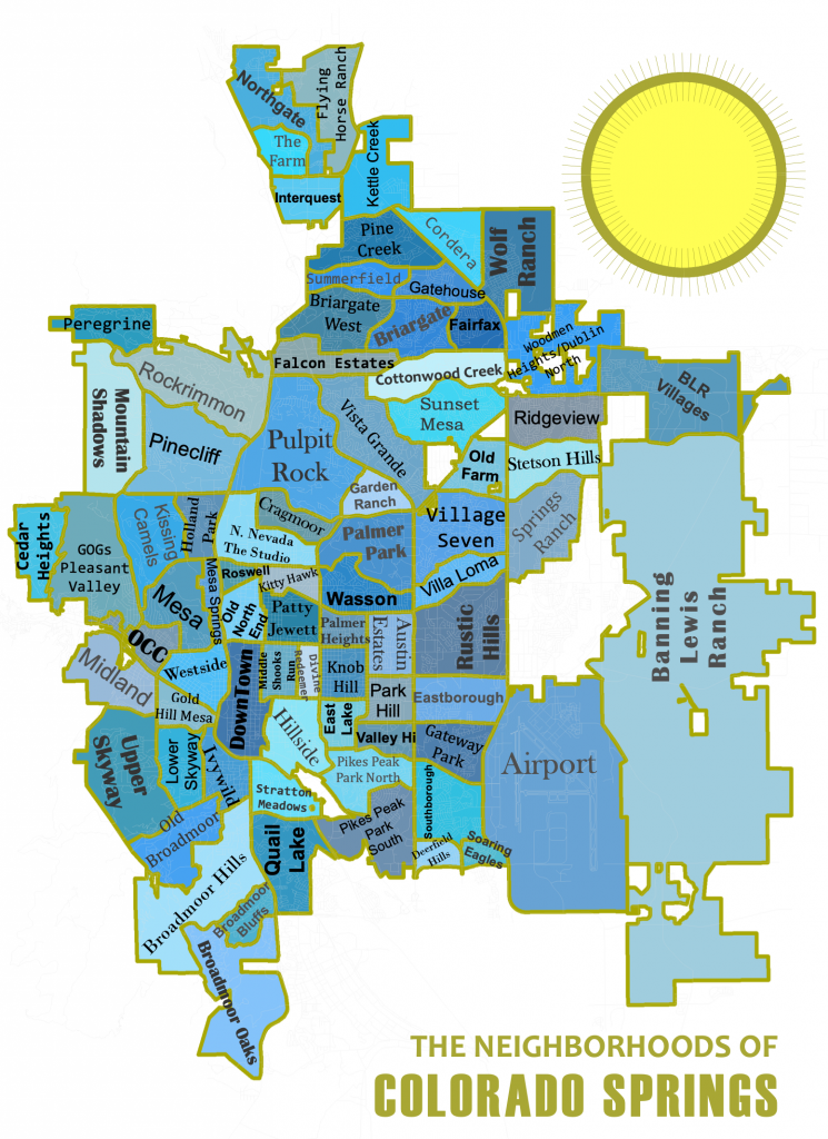 Colorado Springs Neighborhoods Map